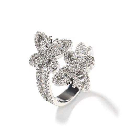 Aura Adjustable Butterfly Ring